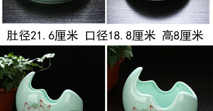 Goldfish bowl of household water lily nonporous rich tree flower POTS fine ceramic daffodils basin large Chinese wind grass cooper