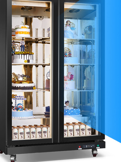 Refrigerated Display Cabinet Cake Baking Mousse Dessert Preservation Refrigerator Commercial Air-Cooled Vertical Refrigerator
