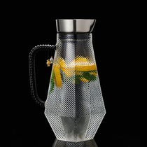 Longshan Hall Cold Kettle Glass Pure Handmade Hammer Grain Large Capacity Cool Kettle Chinese Home Transparent Kettle Heat Resistant