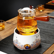 Longshantang side handle steam cooking teapot glass thickened large-capacity household teapot Electric pottery stove tea maker set