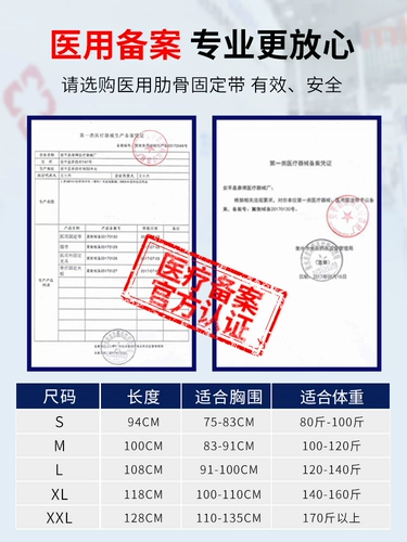 Перелом ребристых переломов фиксированная полоса Внешнее пролонное операция по хирургии грудной клетки Защитный грудный ремешок для дышащего защитного снаряжения Мужчины и женщины