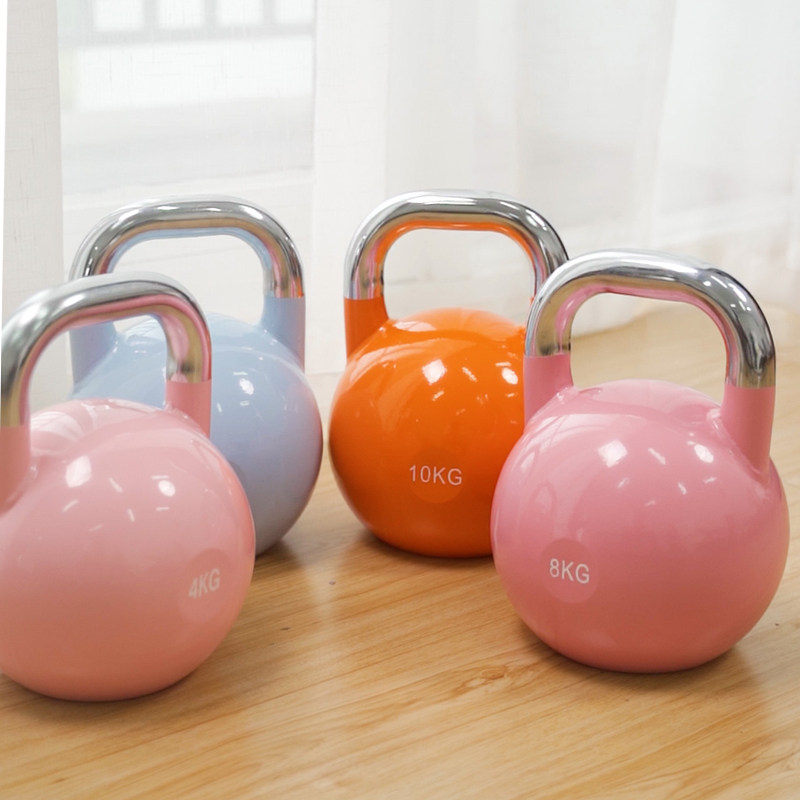 Delion Competitive Pot Bell Professional Hard Lady Fitness Home Dumbbells Cast Iron Deep Squatting Equipment 10kg Lift Hip