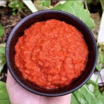 Bamboo fragrant floating food small turquoise farmhouse fresh stone grinding hot sauce 210 gr 1 bottle mouthfeel rich and refreshing appetising