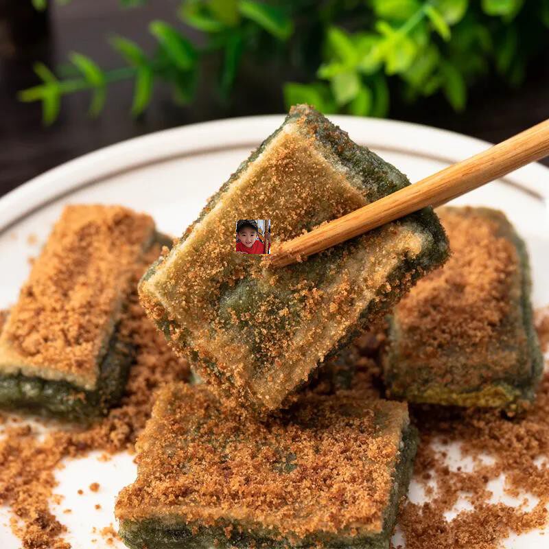 Zhao Boerbo Ningbo Special Property Mount Traditional Pastry Glutinous Rice glutinous rice Glutinous Rice and Glutinous Rice Cake of the Glutinous Rice Cake of the Youth Green Youth Block 1000g