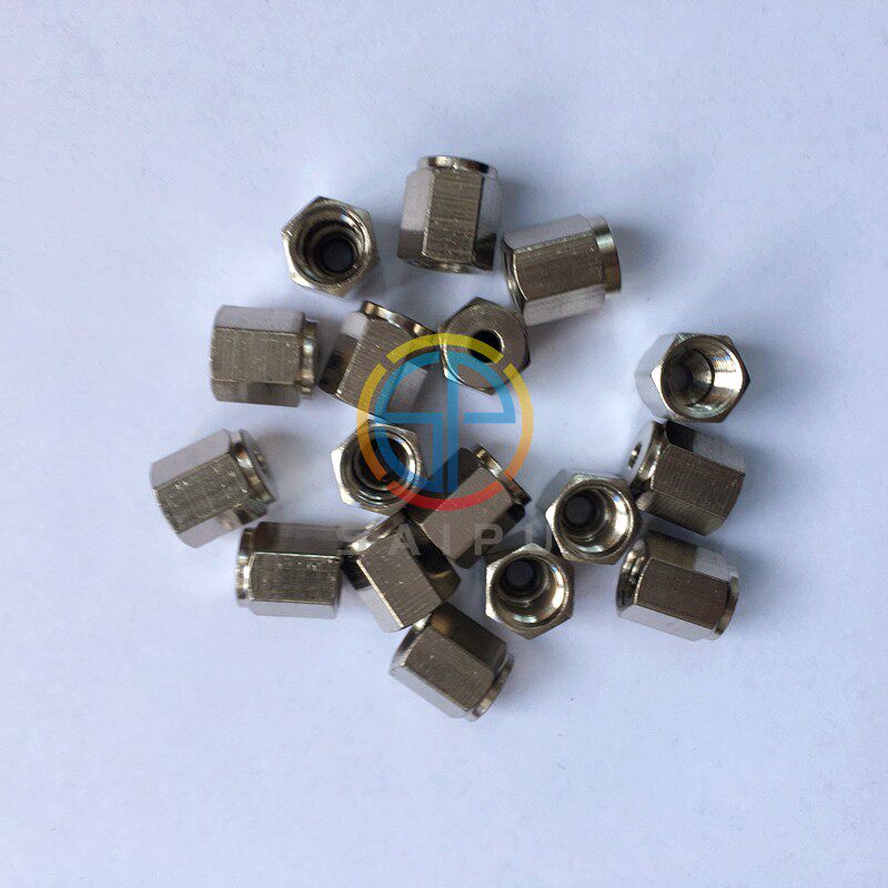 铜镀铬螺帽 M8*1 色谱耗材配件 3mm 2mm 1/8 1/41/16英寸孔径螺母