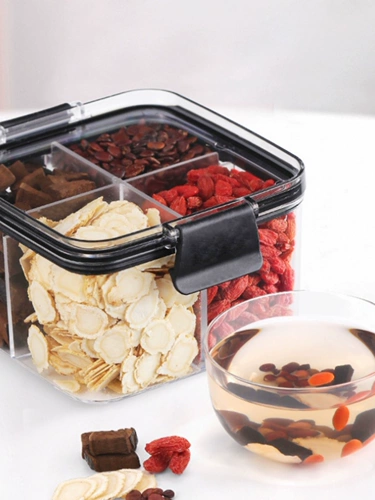 Квадратный четверть -грид равиоли -чайная упаковка Танк Пластиковый продукт -громкость зерна