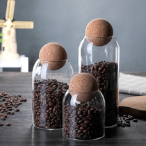 Coffee bean sealed jar storage tank Creative Art food fresh bottle milk powder tea jar household glass bottle