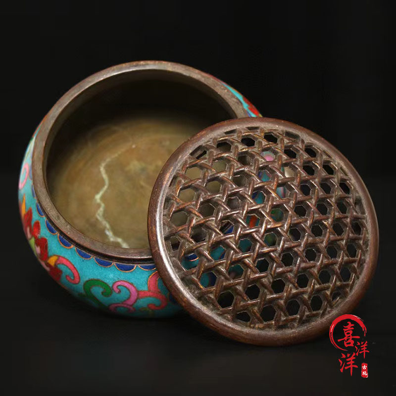 古董级文玩收藏：铜胎掐丝珐琅景泰蓝熏香炉，让家充满艺术气息