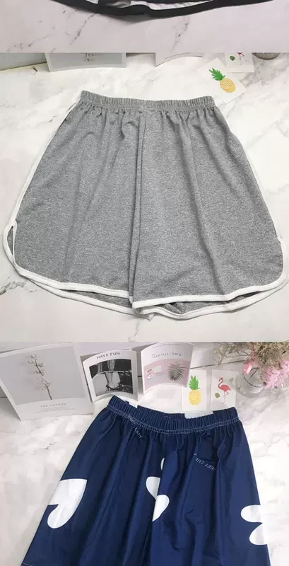 2020 quần short pyjama của phụ nữ mùa hè ngắn rộng rãi có thể được mặc bên ngoài phong cách bình thường ở nhà của phụ nữ ngọt ngào quần short mỏng mùa hè - Quần tây