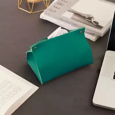  MOM nordic ins leather tissue box creative simple household removable toilet paper bag living room dining room leather storage cover cloth