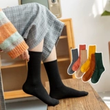 Tide, туфли для кожаной обуви, черные носки, тонкие осенние трендовые универсальные гольфы, средней длины