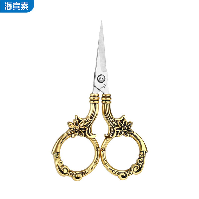 Advanced small scissors embroidery woven stainless steel patchwork small thread trimmer European-style delicate embroidery handmade scissors