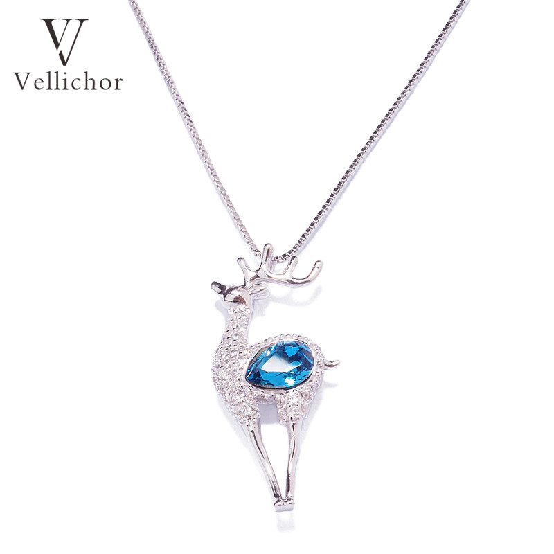 2022 new all the way you deer necklace female 925 sterling silver Christmas gift minimalist niche choker