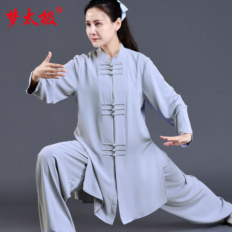 Dream Taiji silver gray Taijiquan training clothes women's and men's new Taiji clothes spring and summer high-end self-cultivation performance clothes