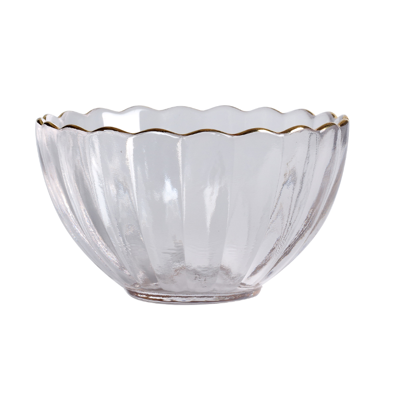 Large transparent heat - resistant glass bowl dish plate household microwave oven salad bowl, dish up and serve a single creative dishes