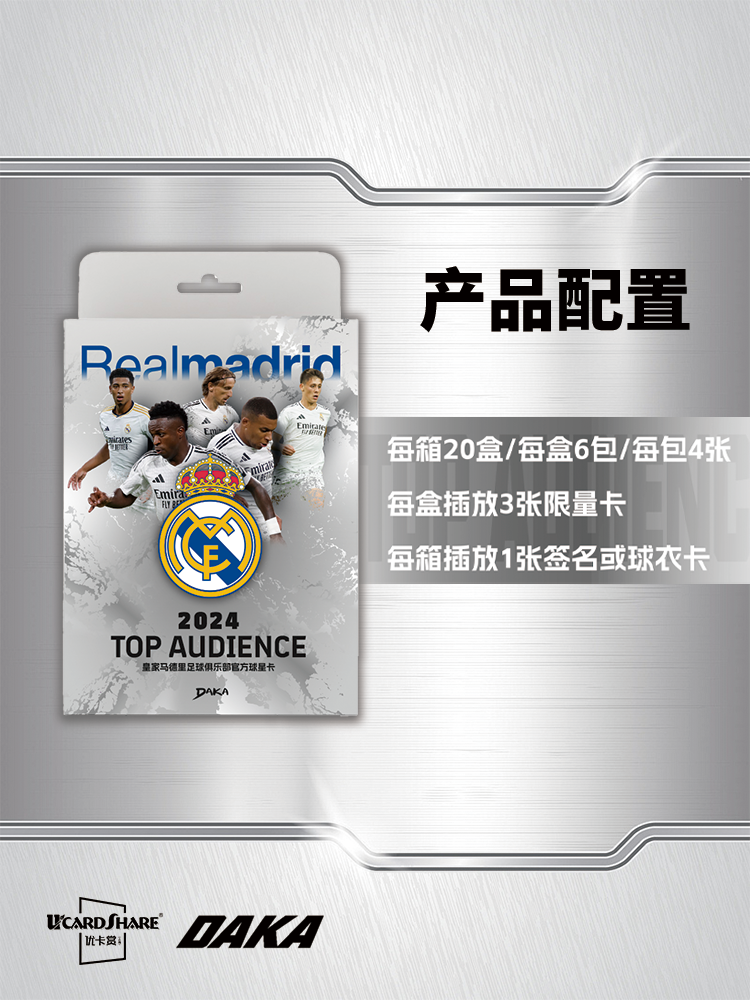 25-26 DAKA TOP AUDIENCE Реальная мадридская команда коробка футбольная звезда карта профессор Du Blind Box