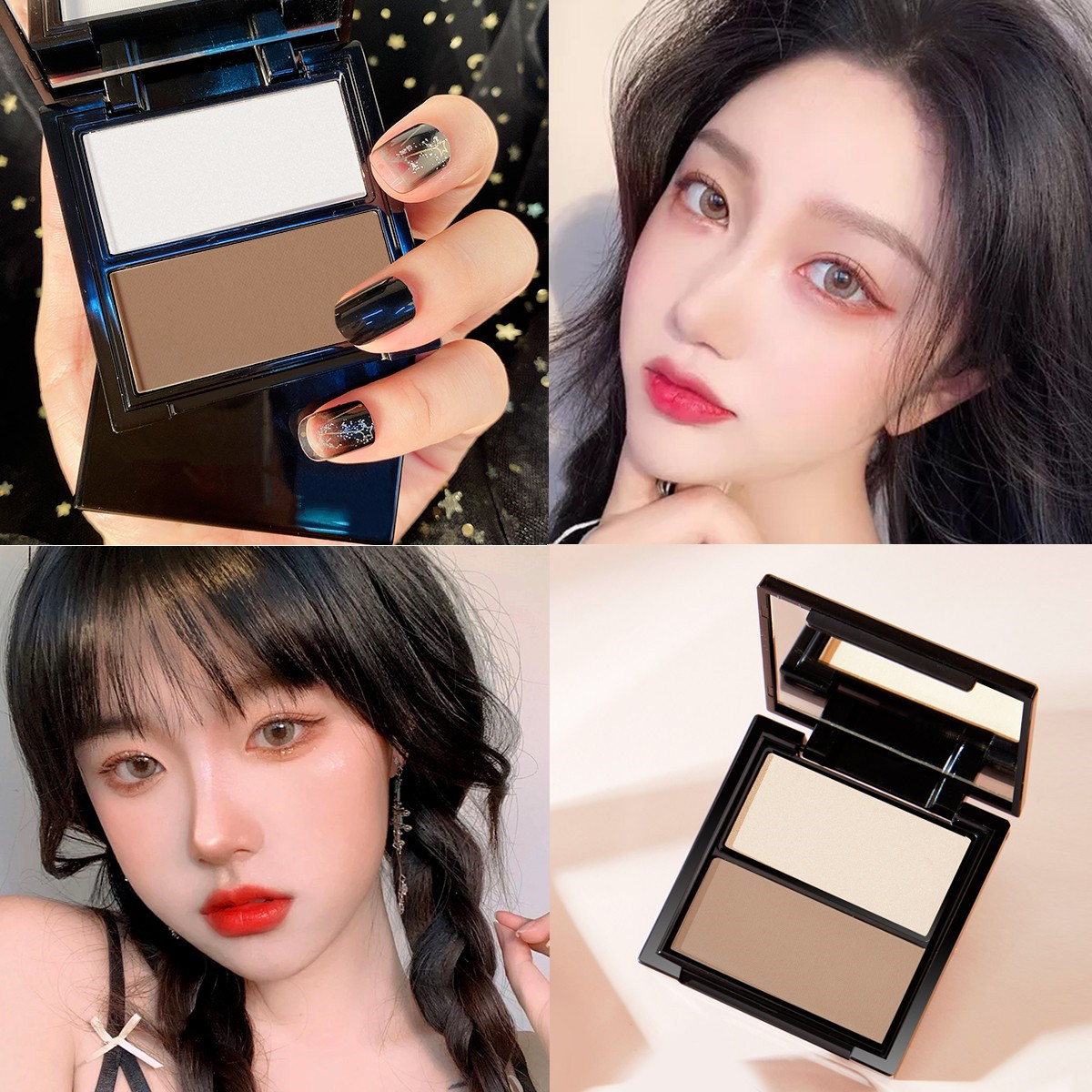 Li Jiaqi recommends mocha coffee adjustment and repair volume three-dimensional shadow two-color repair powder nose shadow high-gloss repair volume one plate