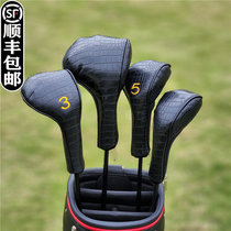 Crocodile leather pattern universal chicken drum driver cover golf club cover club head cover protective hat cover