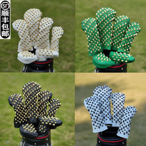 Gold and black skull tip rivet putter cover wooden club cover golf club cover club head cover protective cap cover