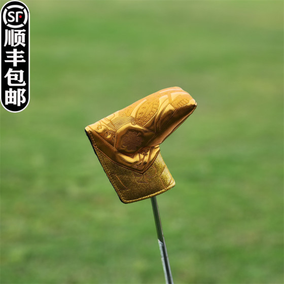 SWAG扑克牌金色国王高尔夫球杆套 杆头套 幸运木杆套球头保护帽套