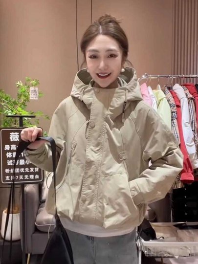 Европейская рабочая куртка-ветровка укороченная для женщин, весна-осень 2025, новая, с капюшоном, свободная, повседневная, универсальная