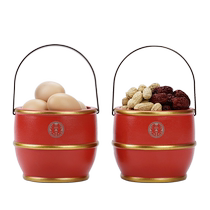 Newlyweds get married descendants bucket wedding supplies decorations wedding room ceramic descendants treasure bucket mothers family dowry red wedding bucket