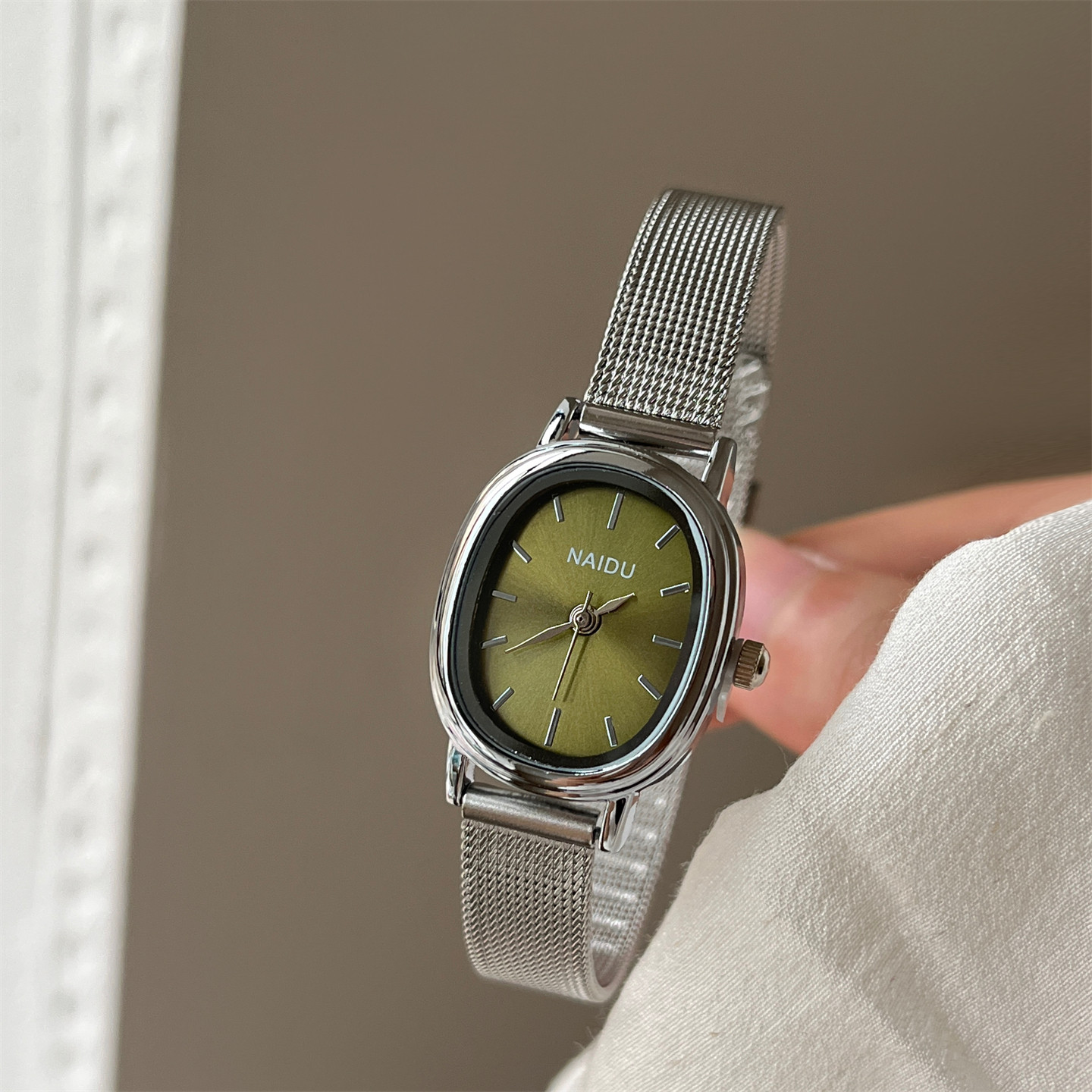 Mechanical Watch for Women, High Aesthetic Value, ins Style, Retro, Suitable for Civil Service Exams, Quartz, Niche, Light Luxury, High-End