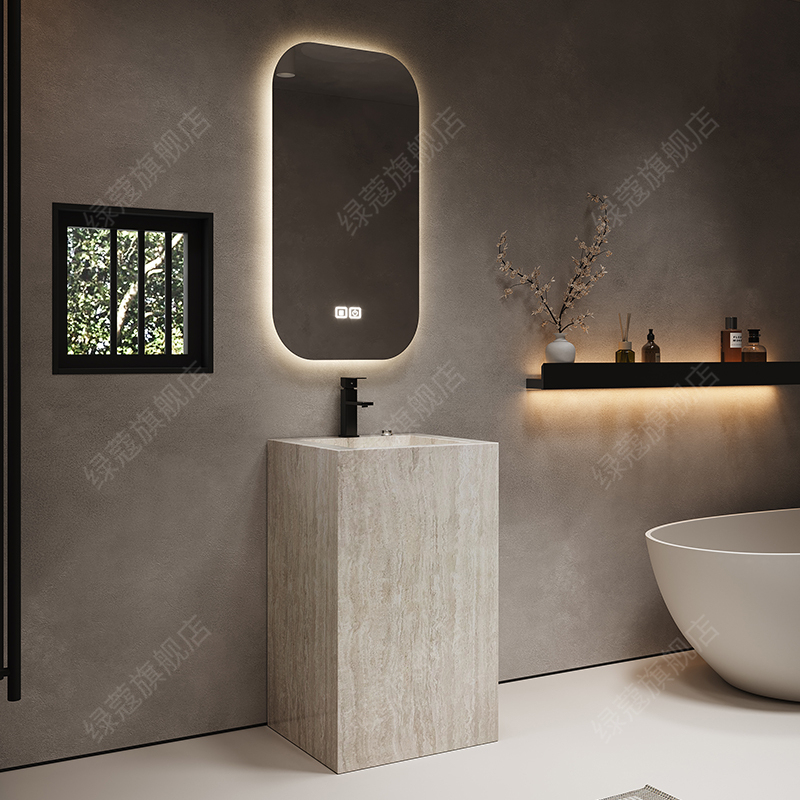 Rock Slab Pedestal Basin Integrated Washbasin Floor-Standing Bathroom Washbasin Balcony Villa Countertop Drainage Wash Basin Rock Slab Pedestal Basin Integrated Washbasin Floor-Standing Bathroom Washbasin Balcony Villa Countertop Drainage Wash Basin