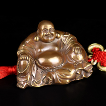 Natural Jiadabelly Laughing Buddha Maitreya Buddha Car Car Ornament Bronze Buddha Statue Home Decoration Craft Gifts