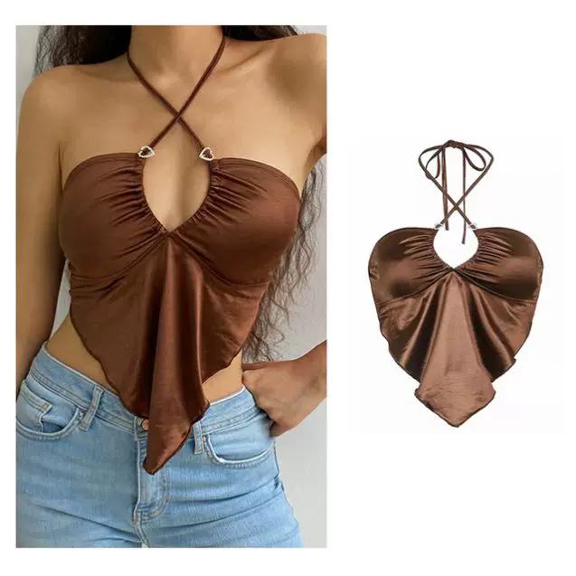 ЧЕРНЫЙ КОРОСЕТ Топ Sexy готическая одежда лямки crop to