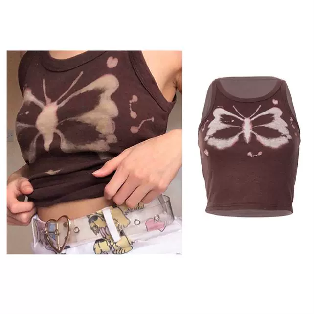 ЧЕРНЫЙ КОРОСЕТ Топ Sexy готическая одежда лямки crop to