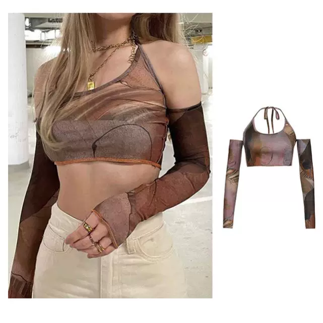 ЧЕРНЫЙ КОРОСЕТ Топ Sexy готическая одежда лямки crop to