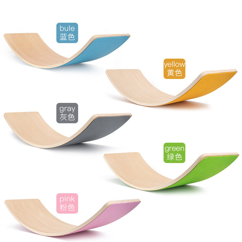 Children's Colored Curved Board Smart Board Sensory System Training Early Education Seesaw Adult Yoga Indoor Exercise Balance Board