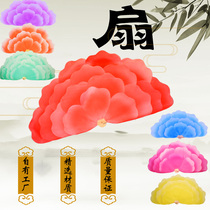 Adult dance fan Extended dance fan A pair of double-sided left and right hand performance peony fan Yangge square dance fan