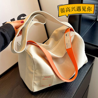 Wide Shoulder Strap Canvas Bag for Women 2025 New Trendy Autumn and Winter Work Commute Casual Toast Bag Single Shoulder Crossbody Bag