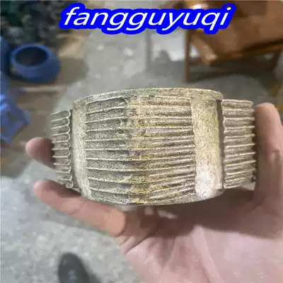 Old pieces Antique Liang Chu culture Jade cong Antique chicken bone White jade cong ornaments Jade thread White jade Jade brown