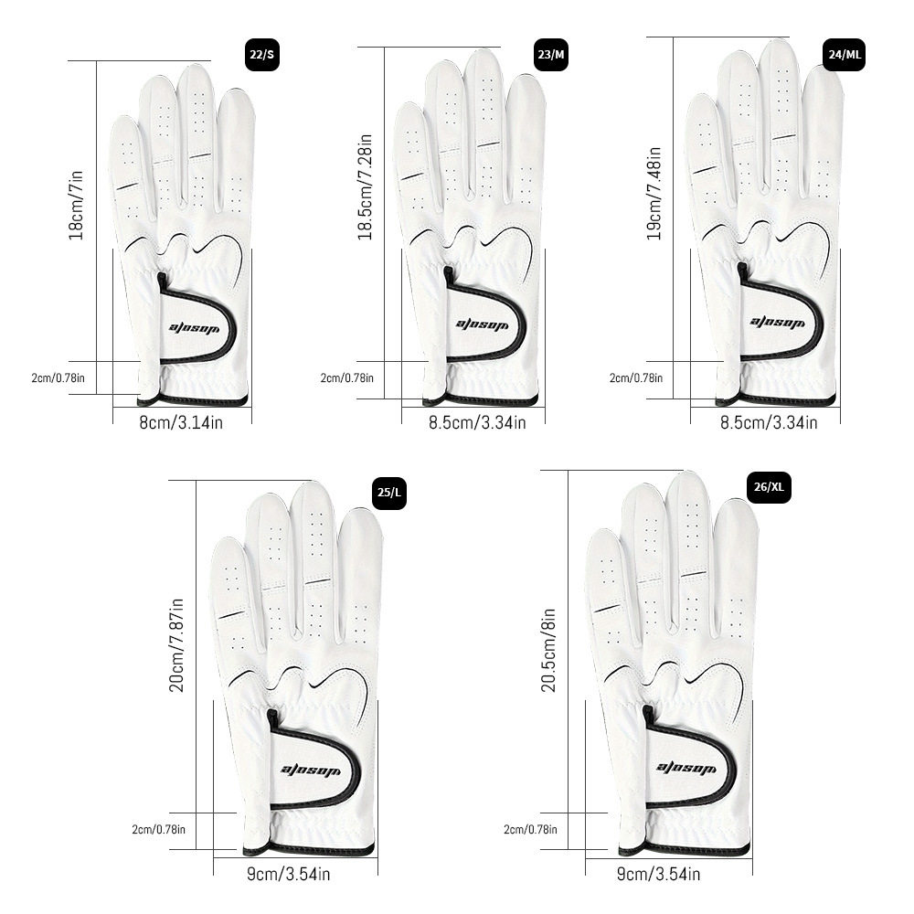 Guantes de golf Wosofe para hombre, mano izquierda, importados, nano, cómodos, antideslizantes, transpirables, resistentes al desgaste. Guantes de golf individuales._voghion.com