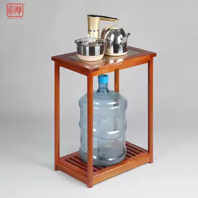 Peach blossom tea cabinet solid wood rosewood tea rack tea maker induction cooker installed in the tea table home cabinet