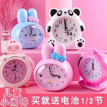 Alarm clock student battery multi-functional cute electronic net red cartoon big sound bedroom artifact Get up desktop