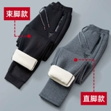 Демисезонные бархатные удерживающие тепло штаны для отдыха, оверсайз