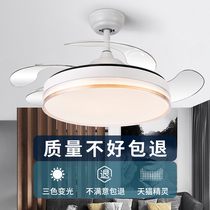 Du light living room fan lamp 2021 new dining room modern ceiling fan lamp bedroom simple fan chandelier