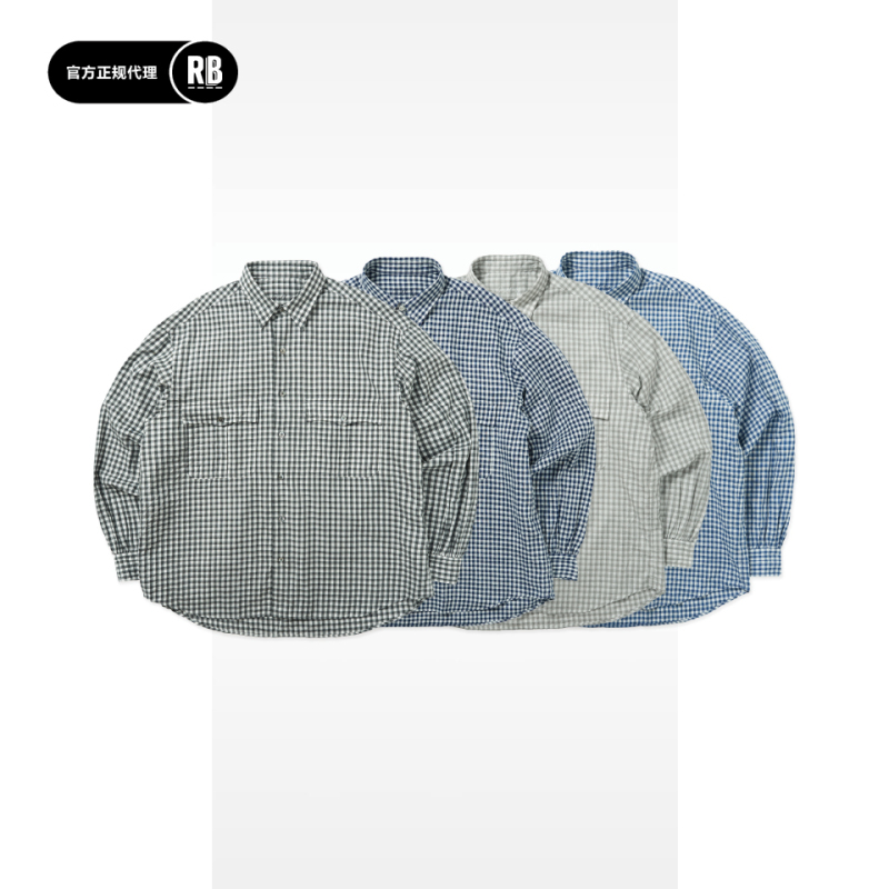 Porter Classic New Plaid Roll-Sleeve Shirt for Men, Long-Sleeved, Turn-Down Collar, Casual Workwear Style, Multi-Color Porter Classic New Plaid Roll-Sleeve Shirt for Men, Long-Sleeved, Turn-Down Collar, Casual Workwear Style, Multi-Color