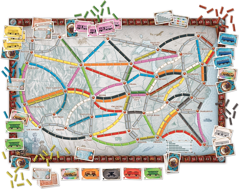 English Version of the Railway Train Ticket Travel Game Ticket Europe and America 1912 Board Game Card Game English Version of the Railway Train Ticket Travel Game Ticket Europe and America 1912 Board Game Card Game
