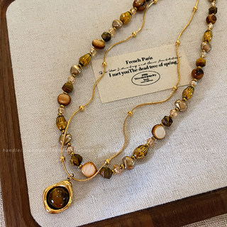 Beauty reaches a new level of charm~double layered necklace