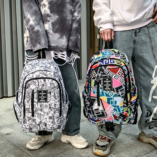 Tide, модный трендовый вместительный и большой спортивный школьный рюкзак подходит для мужчин и женщин для путешествий, подходит для студента, для средней школы