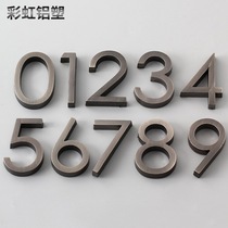 6cm hotel anti-drawing stainless steel building door number injection molding electroplating department office door number hotel door number