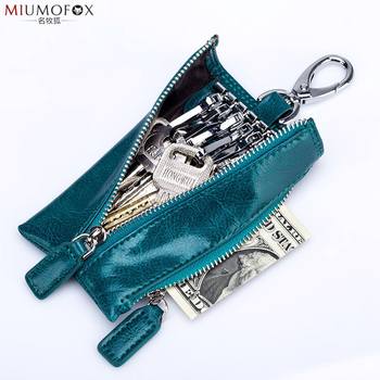 Women's zipper retro key bag men's key bag women's coin purse waist trailer key bag
