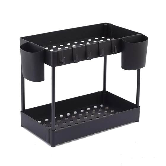 下水槽2层置物架厨房柜台收纳架多功能浴室化妆品储物架定制