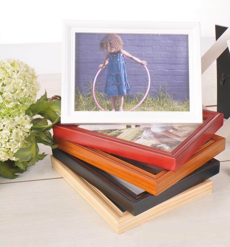 Factory pin photo frame European-style solid wood photo frame photo frame can swing table for more than 12 inches and only hanging wall-Taobao