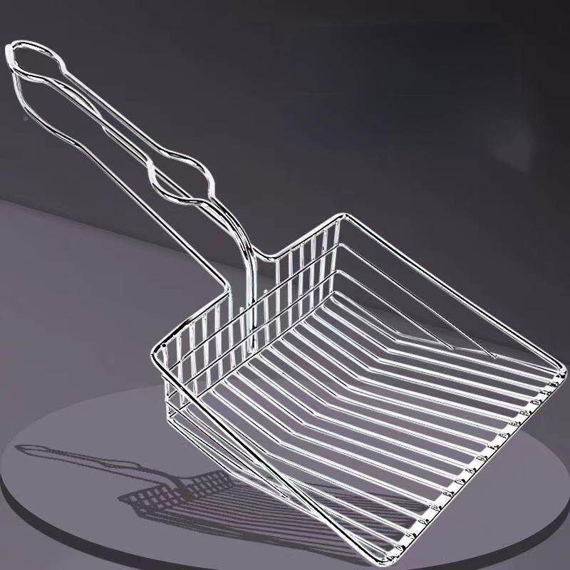 Cat Sand Shovel Metal Stainless Large Iron Chrome Cat Shit Fine Kong Shit Tofu Sandy Bentonite Shovel Cross Border-Taobao